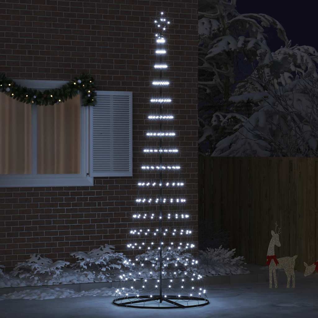 LED Christmas Tree Cool White 100.5 x 100.5 x 302.5 cm Metal